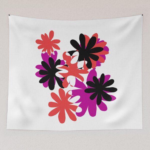 Item preview, Abstract flowers, pink, red, black designed and sold by Nadezda Kravcenko.