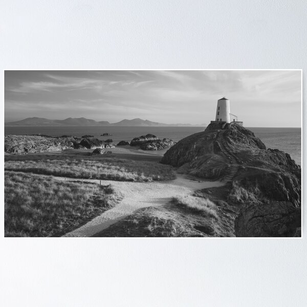 Item preview, The Path to Tŵr Mawr Monochrome designed and sold by neonlightphoto.