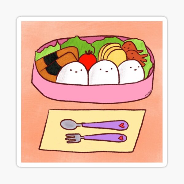 Small Bento Box Sticker Cute Food Sticker Kawaii Food Anime Food