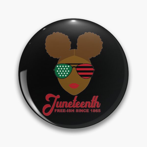 Item preview, Juneteenth Free-Ish Since 1865 Afro Puffs African Flag designed and sold by blackartmatters.