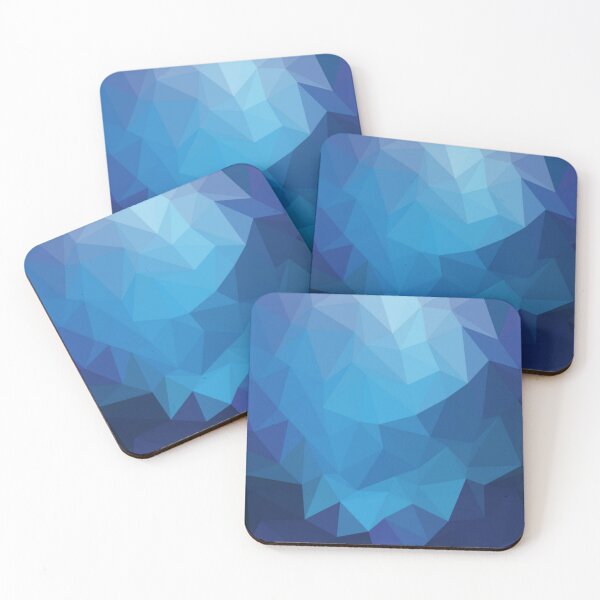 Item preview, Abstract blue light triangle polygon Rumpled abstract Geometric Triangle Shapes designed and sold by WearWolfDesigns.