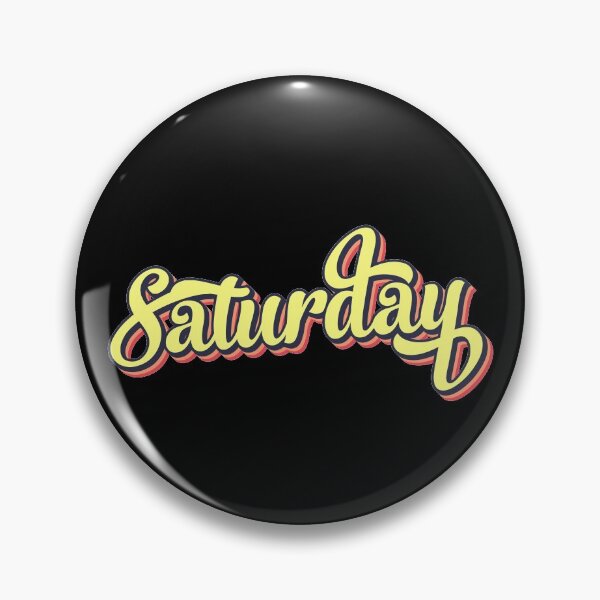 Item preview, Retro colorful font saturday designed and sold by PrintsyGal.