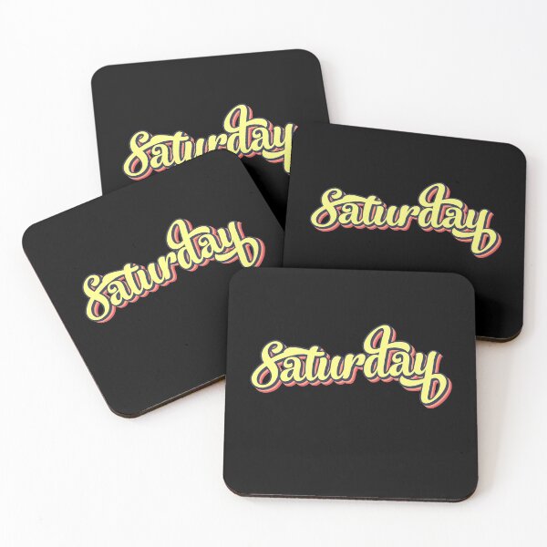 Item preview, Retro colorful font saturday designed and sold by PrintsyGal.