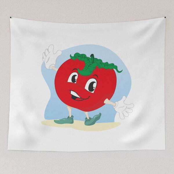 Item preview, Illustration vegetable tomato mascot. Ideal for children's stories and information designed and sold by LucianoCosmo.