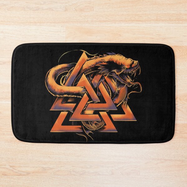 Item preview, Viking Valknut Jormungandr Norse Pagan Mythology Snake Serpent Orange  designed and sold by BluePagan.