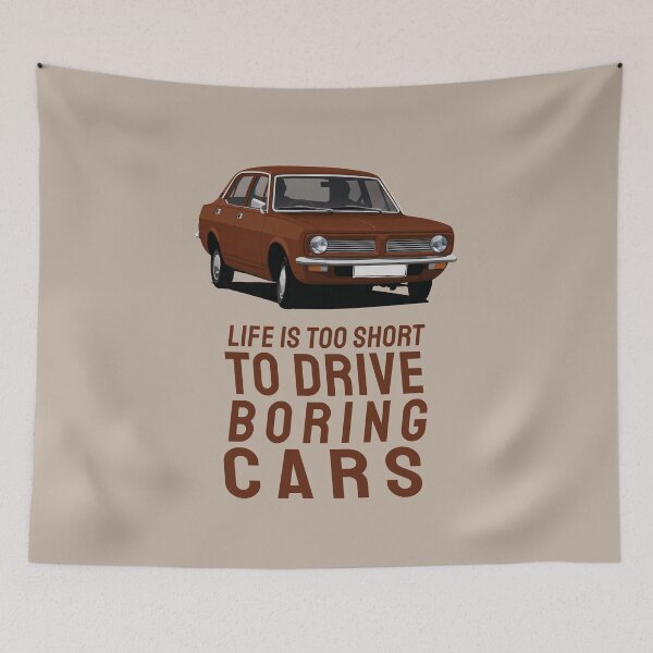 Item preview, Life is too short to drive boring cars - Morris Marina - Arianca tan brown designed and sold by knappidesign.