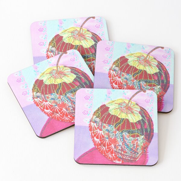 Item preview, Red apple. Textile applique designed and sold by OakendOriginals.