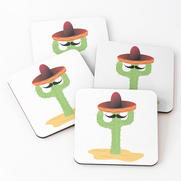 Artikelvorschau, Illustration, die einen mexikanischen Kaktus mit Sombrero und Schnurrbart darstellt. Ideal für Bildungs- und Kulturmaterialien entworfen und verkauft von LucianoCosmo.