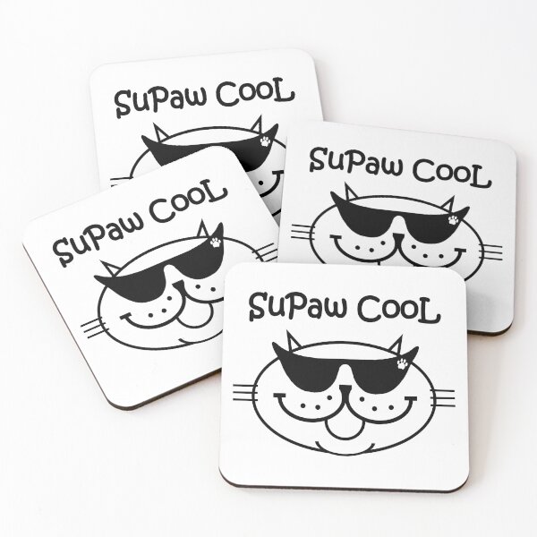 Item preview, SuPaw CooL - Black Outline for Light Backgrounds designed and sold by RawSunArt.