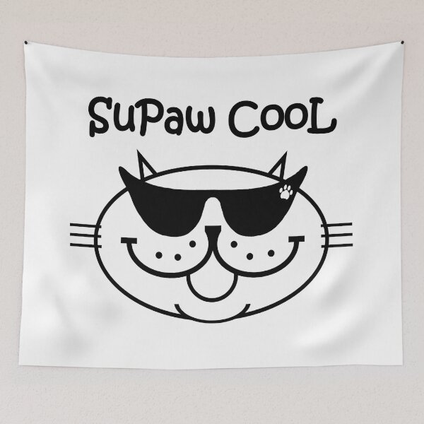Item preview, SuPaw CooL - Black Outline for Light Backgrounds designed and sold by RawSunArt.