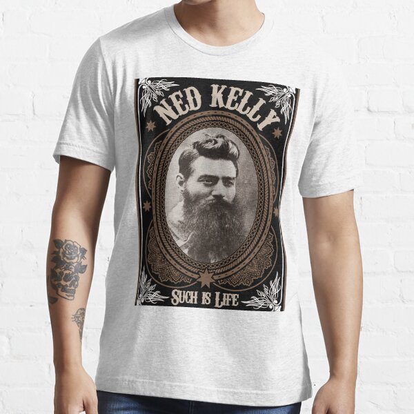 Ned Kelly - Such is Life Design in brown Essential T-Shirt