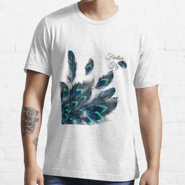 Your Inspiration - Multicolor Falling Feathers blue white brown