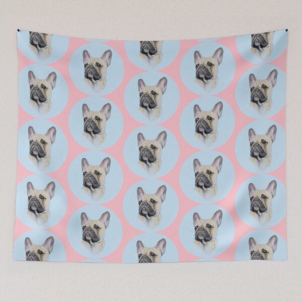Item preview, French Bulldog Painting (pink) designed and sold by SandraWarmerdam.