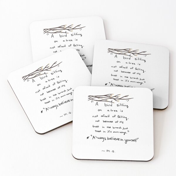 Item preview, Inspirational Bird Quote written by Child - " Always Believe in Yourself " designed and sold by tgannon.