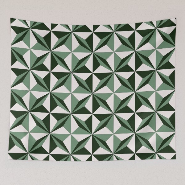 Item preview, Green Geometric Pattern designed and sold by CiaraPrints.