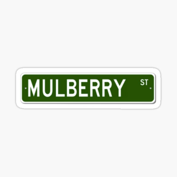 Mulberry Street Road Sign - TØP Sticker