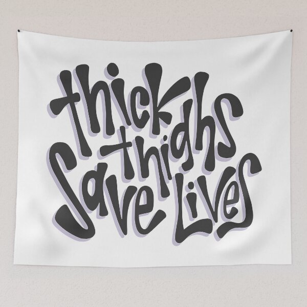 Item preview, Thick Thighs Save Lives (black&purple) designed and sold by It's Okay to Not Be Okay Movement.