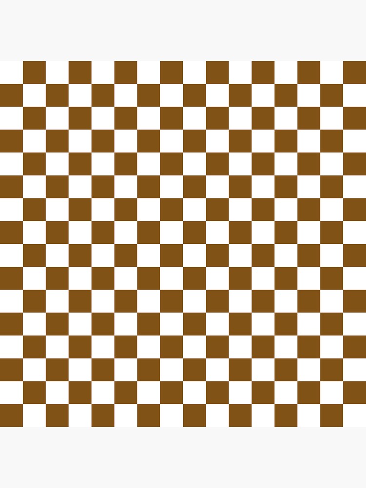 “Brown Checkerboard | Check Yes | Espresso | Neutral Aesthetic” Sticker