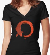 Enso the beauty of imperfection Women's Fitted V-Neck T-Shirt