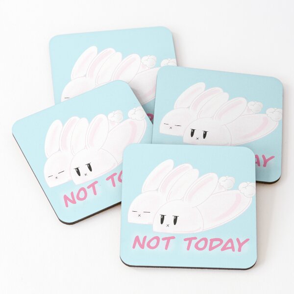 Item preview, Not Today | Bunny Slippers | White designed and sold by juliuhhh.