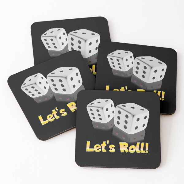 Item preview, 'Let's Roll' Gambling Dice, Gold Lettering designed and sold by Michael Pilinski.