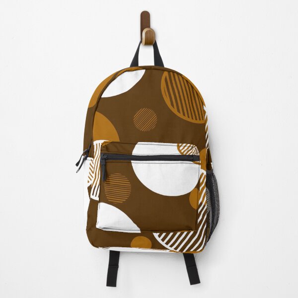 Item preview, Brown and White Abstract Circles designed and sold by ColorPopArtBoutique.