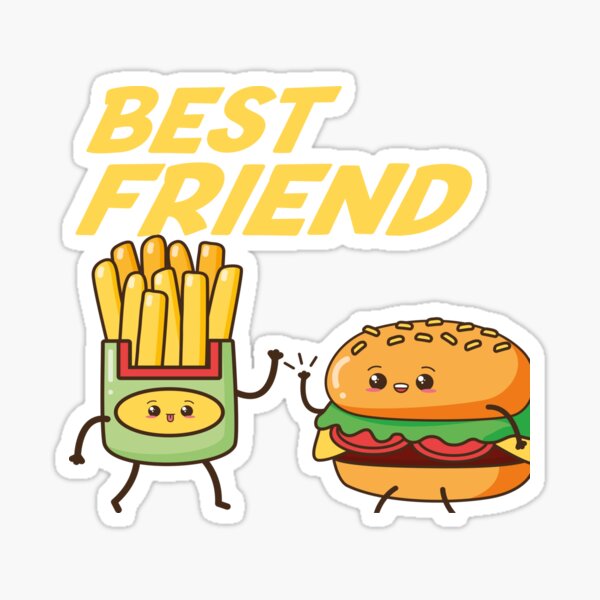 Sticker Burger Und Pommes Frites Redbubble