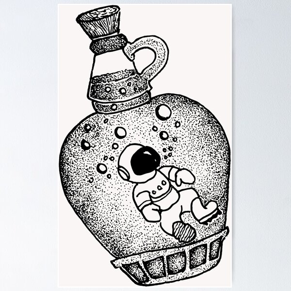 Item preview, Explore the Uncertain Ink Draw Illustration designed and sold by The Funscape Store.