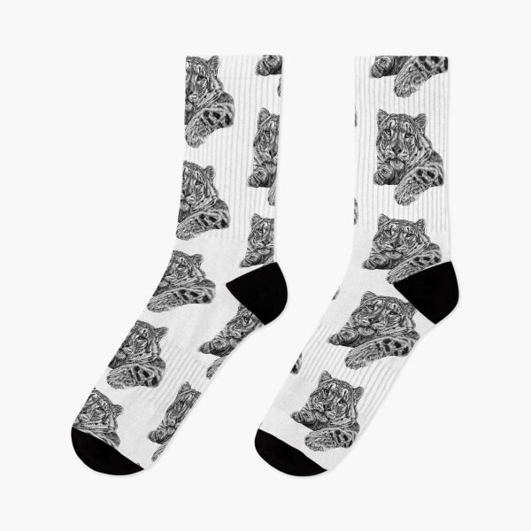 Item preview, Snow leopard illustration designed and sold by LorenDowding.