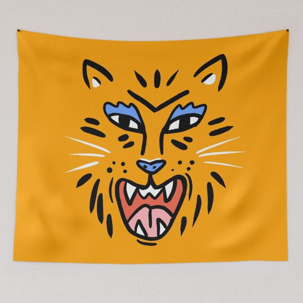 Item preview, Orange Tiger illustration print designed and sold by valdegilde.