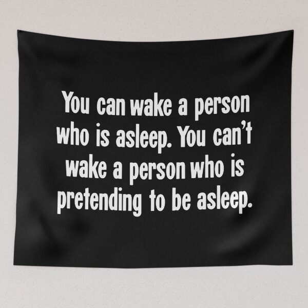 Item preview, You Can Wake A Person Who Is Asleep. You Can't Wake A Person Who Is Pretending To Be Asleep. designed and sold by Good-Looking Corpse.