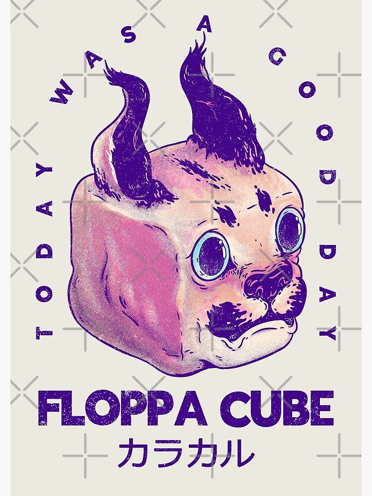 Floppa Cube - Today Was A Good Day | Flop Flop Happy Floppa Friday | Racist  War Crime Fun Tax Fraud | Original Fanart Fan Art Merch Pet Mat Bandana