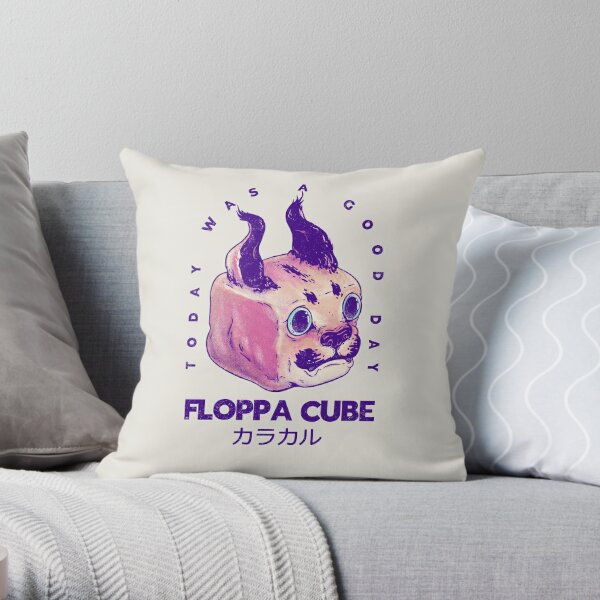Floppa Cube Plush, Cube Cat Plushie, Floppa Pillow, Cats Pillows