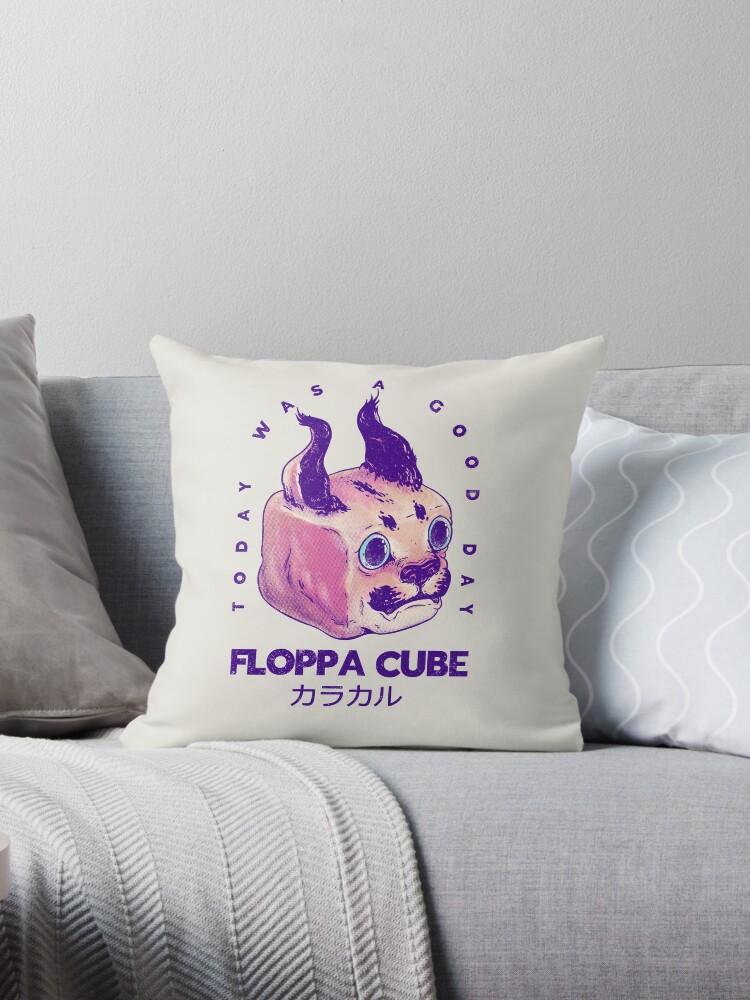 Floppa Cube - Today Was A Good Day | Flop Flop Happy Floppa Friday | Racist  War Crime Fun Tax Fraud | Original Fanart Fan Art Merch Pet Mat Bandana