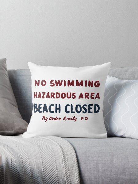 Artikel-Vorschau von Kein Schwimmschild aus dem Film "Jaws", designt und verkauft von Bosco T. Jones.