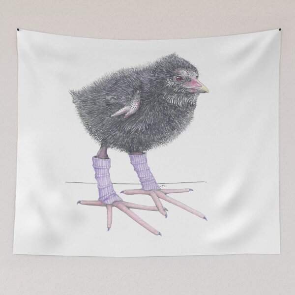 Item preview, Purple Swamp Hen Chick in Leg Warmers designed and sold by JimsBirds.