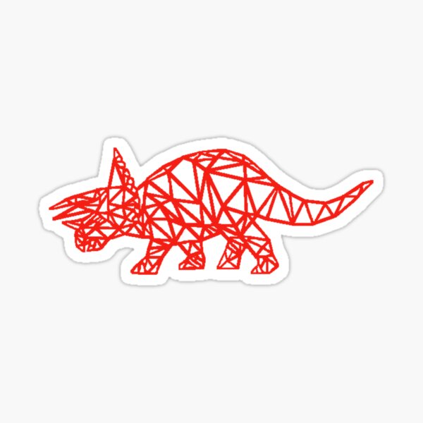 Item preview, Triceratops  - Red line on black designed and sold by NaomiWallace321.