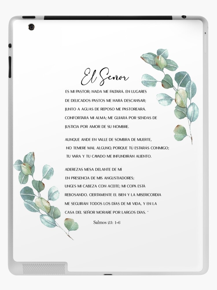 salmo 23, psalm 23 in spanish iPad Case & Skin for Sale by