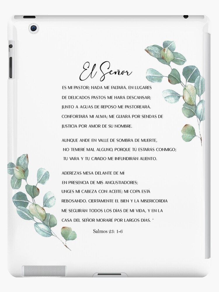 salmo 23, psalm 23 in spanish iPad Case & Skin for Sale by