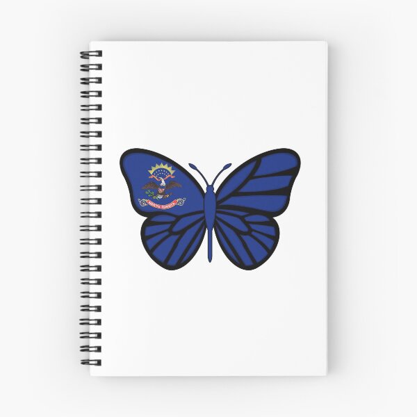 Item preview, State of North Dakota Flag Butterfly On White designed and sold by Gsallicat.