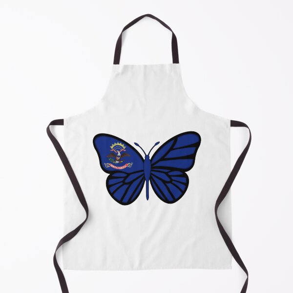 Item preview, State of North Dakota Flag Butterfly On White designed and sold by Gsallicat.