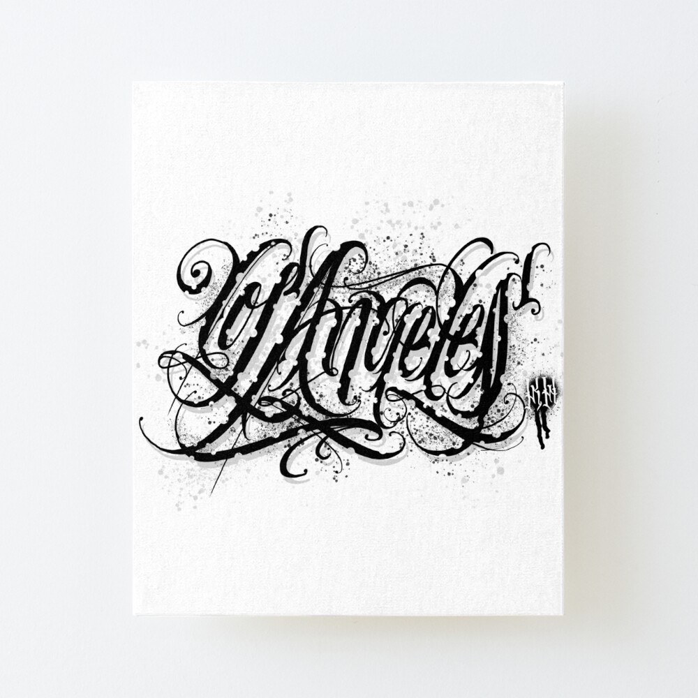 Los Angeles Custom Letters Script  Art Board Print for Sale by Custom  Letters Tattoo By Kai Holland