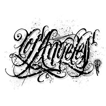Los Angeles Custom Letters Script  Art Board Print for Sale by Custom  Letters Tattoo By Kai Holland