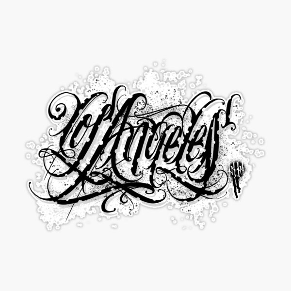 Los Angeles. Sticker. Modern Calligraphy Hand Lettering for