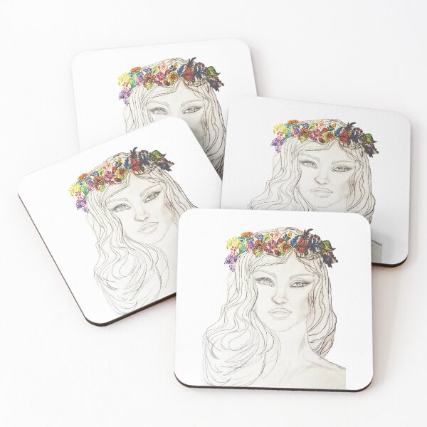 Item preview, Young girl with flower crown designed and sold by Galeria-S.