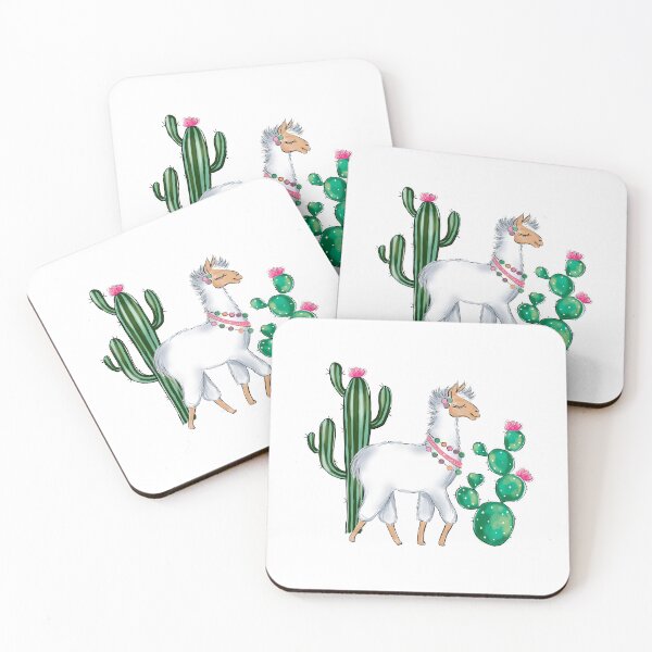 Item preview, Lama and succulents cute illustration designed and sold by Lalanacliparts.