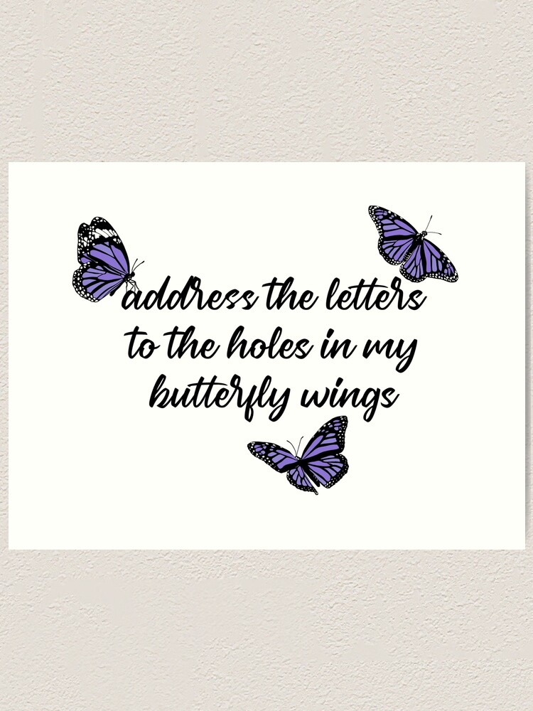 Hope ur ok Purple Butterflies | Art Print
