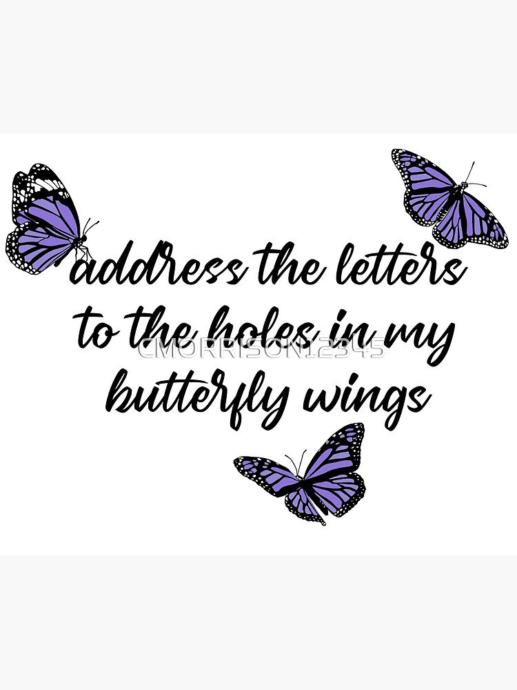 Purple Lettering and Butterflies