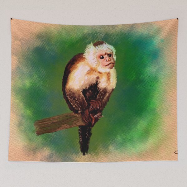 Item preview, El impresionante cuadro del mono solitario para todos los amantes de los animales. designed and sold by thebaronart.