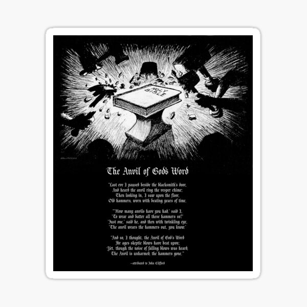 Item preview, The Anvil of Gods Word designed and sold by Pictures With A Message.